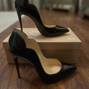 Black Patent Leather Stiletto Heels